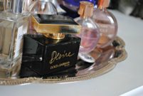 perfume, lifestyle blogger, lifestyle blog, fashion blog, fragrances, Dolce & Gabbana, Estee Lauder, Philosophy, tray, home decor, decorations, girly decorations, silver perfume tray, feminine details, Sensuous Nude perfume, Halloween perfume, fresh cream perfume, beauty blog, home decor blog