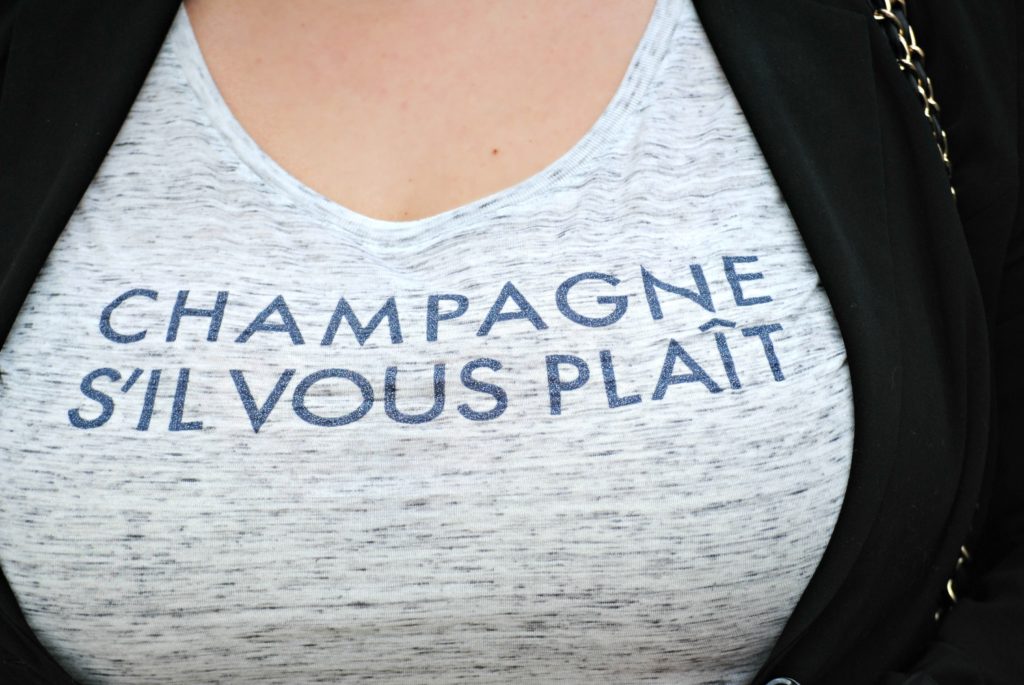 Champagne tee shirt