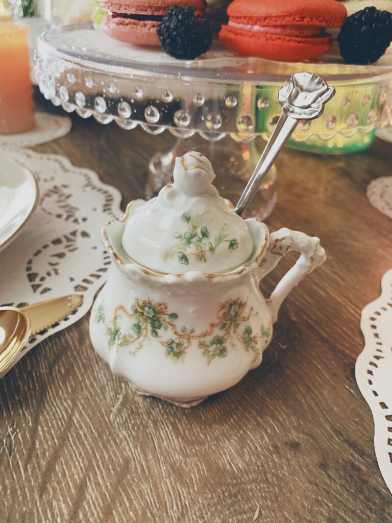 small cream holder for a tea set for a tea party 