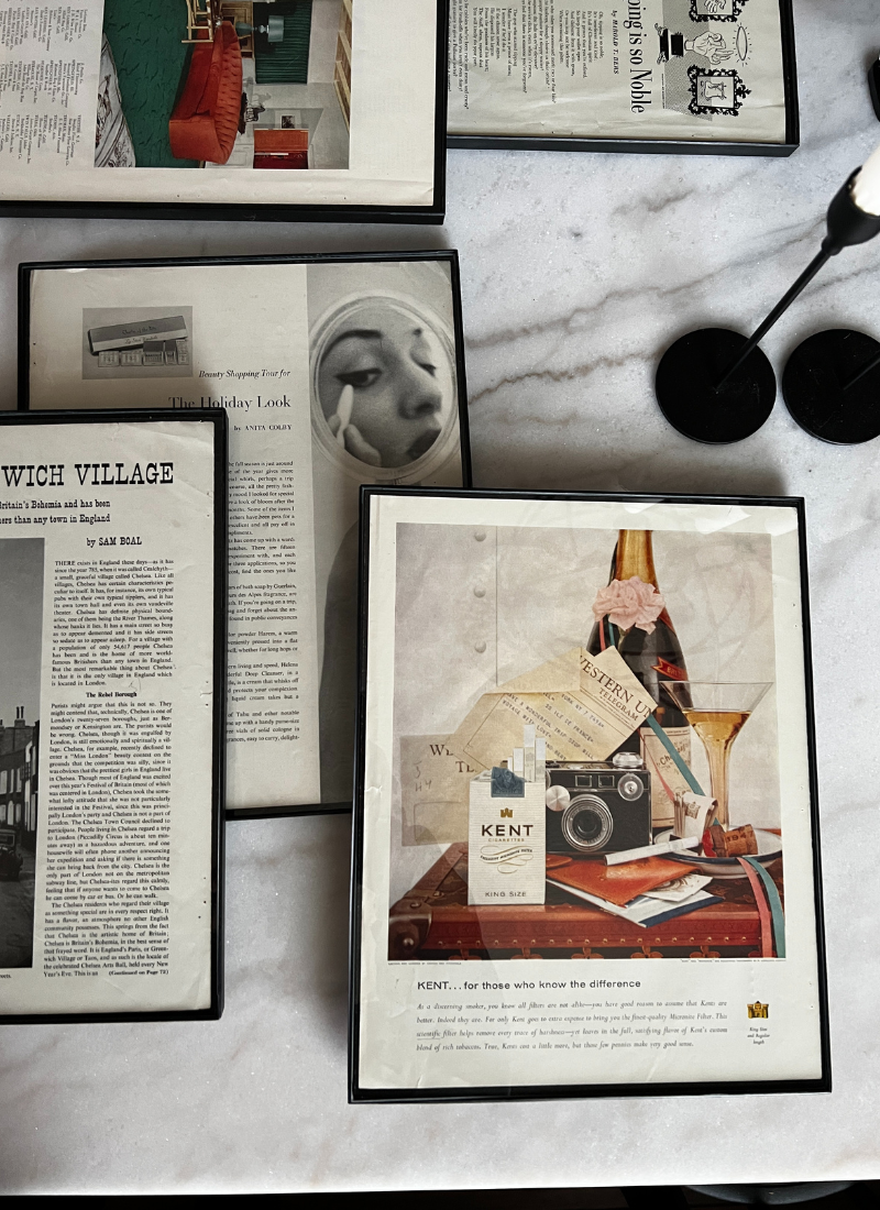 How to Upcycle Vintage Magazine Ads into Stunning DIY Artwork for Your Home