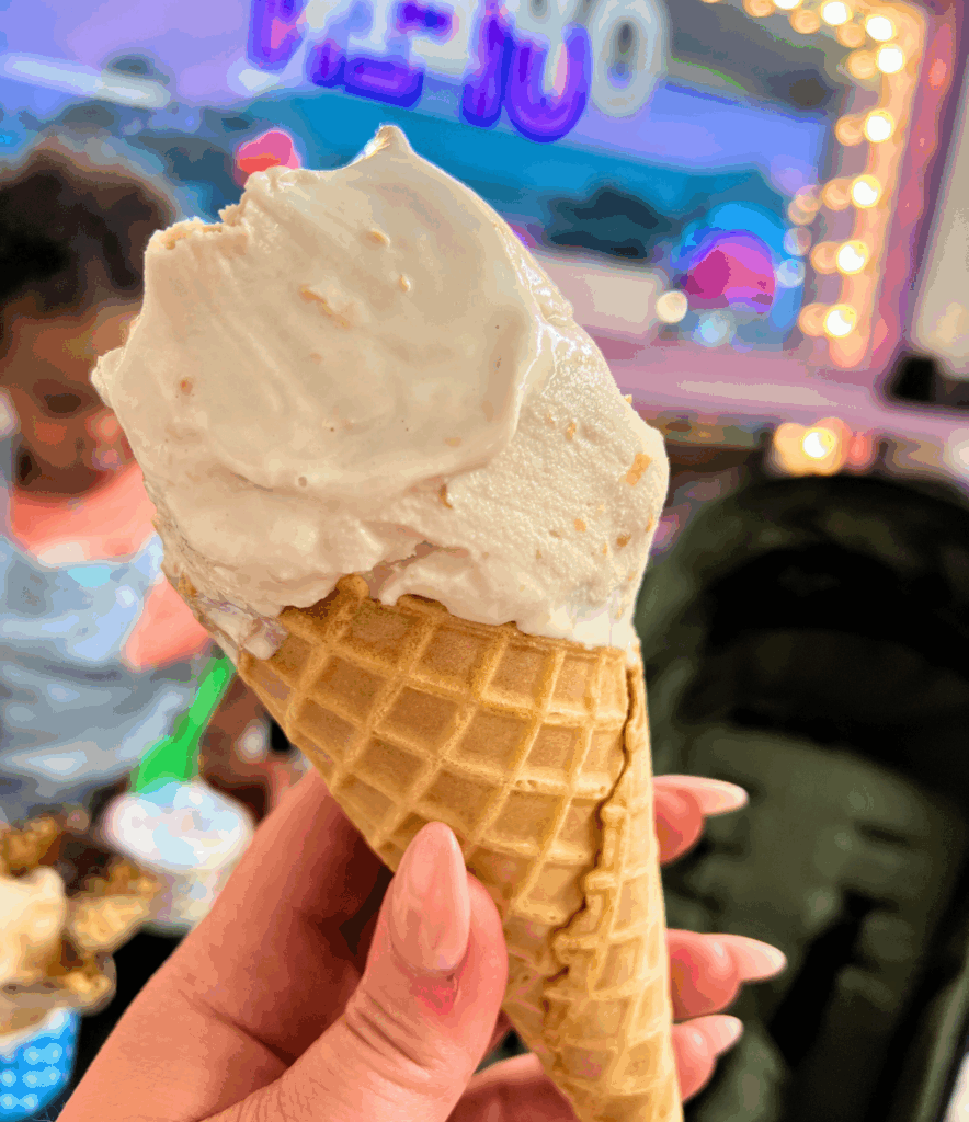 Toasted Coconut Ice cream cone Olafs Siesta Key Travel Guide