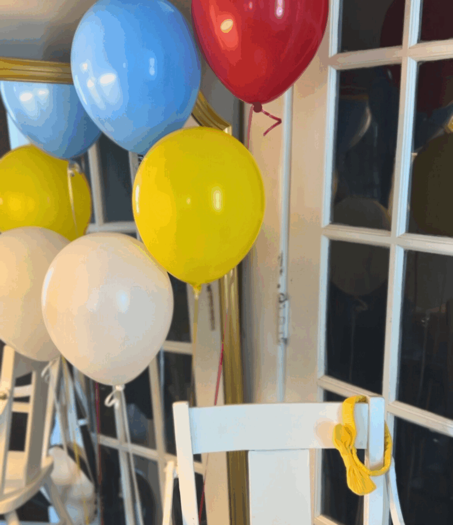 Balloons for a Curious George Birthday Party