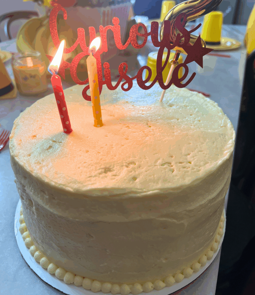 birthday cake for a Curious George Birthday Party