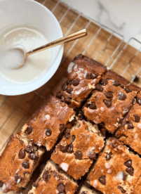 Chocolate Chip Cookie Cake with Vanilla Icing — Simple, Cozy, and a Little Fancy