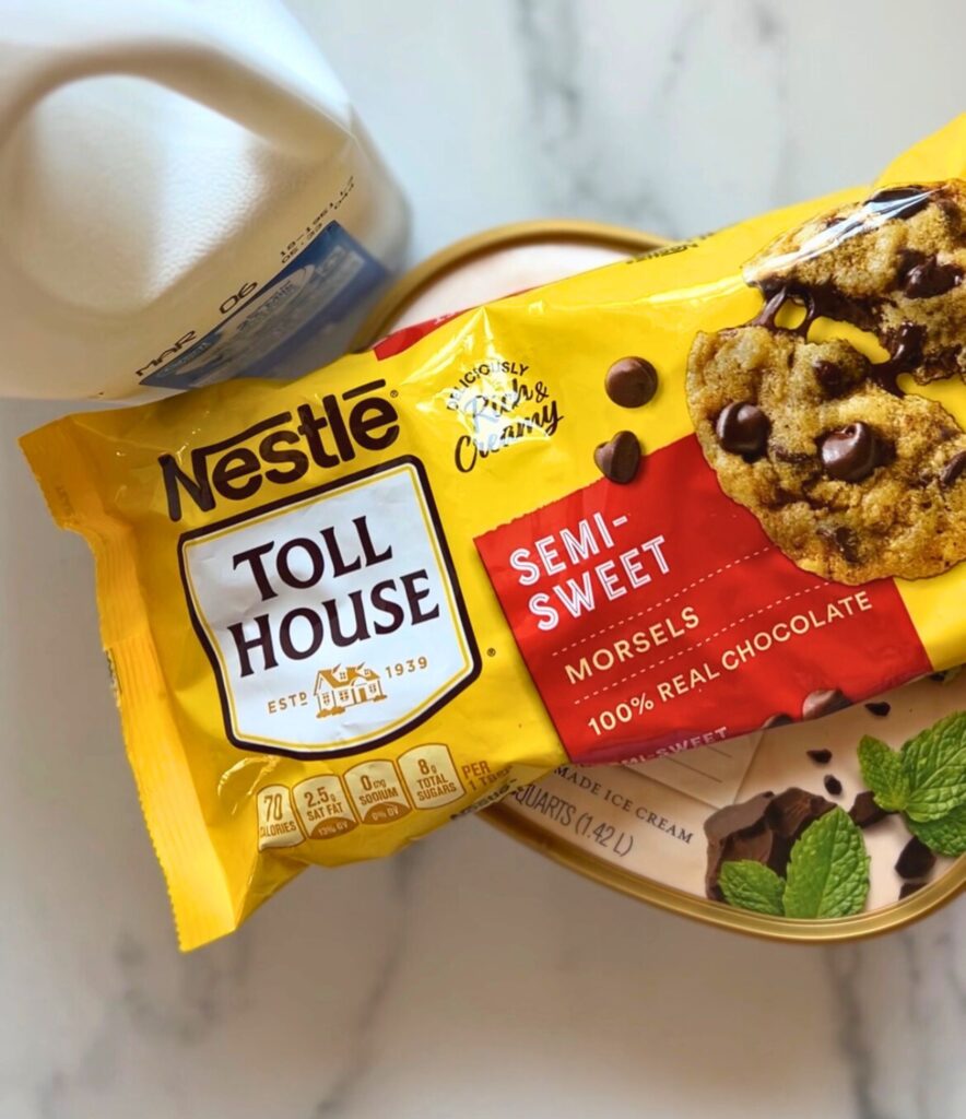 ingredients for a copycat shamrock shake